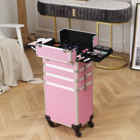 4-in-1 Aluminum Alloy, Trolley, Vanity Case, Embroidery Box