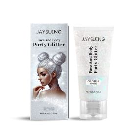 JAYSUING White Glitter Gel, 50 g (Option: 50 g)