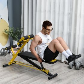 Adjustable Hyper Extension Dumbbell Weight Bench (Option: Black and Yellow-1115x355x230 mm)