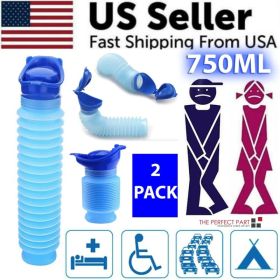 Male Female Portable Urinal Travel Camping Car Toilet Pee Bottle Emergency Kit (Option: 2 Pack)