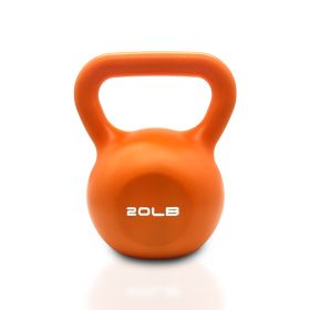 20lbs Kettlebell Set, Strength Training Kettlebells Weight Set For Women, Vinyl Coated Kettle Bell For Home Gym Workout Weight Lifting Equipment, (Option: Orange)