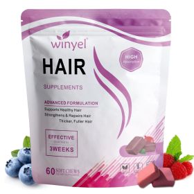 WINYEL Hair Growth Soft Chewables, Containing Hair Growth Vitamins For Men And Women, Biotin, To Help Create Thicker, Fuller, And Stronger Hair, (Option: 01)