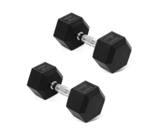 --Only Supports Self Pickup---A Set Of Hexagonal Rubber-coated Dumbbells - Non-slip Grips That Are Durable And Space-saving For Home Gym Strength (Option: 20LB Pair)