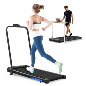 3 In 1 Under Desk Treadmill With Incline,Foldable Treadmills For Home, Walking Pad With Handle Bar For Walking And Jogging, With Remote Control & (Option: Black)