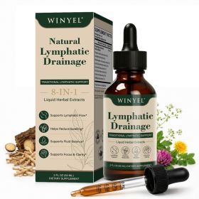 Natural Lymphatic Drainage Herbal Liquid Supplement - 90 Day Supply  With Cleavers, Dandelion, Calendula, Supports Lymphatic Health, Detox & Dail (Option: 1 PCS)