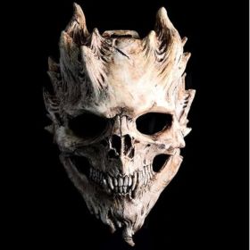 Full Head Skull Mask, Skeleton Mask ForMen & Women - Deluxe Latex Helmet Cosplay Party Props (Option: White)