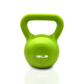 15lbs Kettlebell Set, Strength Training Kettlebells Weight Set For Women, Vinyl Coated Kettle Bell For Home Gym Workout Weight Lifting Equipment, (Option: Green)