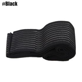 TIKE Elastic Breathable Wrap Ankle Support Brace Compression Knee Elbow Wrist Ankle Hand Support Wrap Gym Sports Bandage Strap (Color: 1 PC Black, size: 70cm)