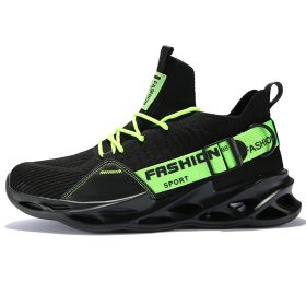 Women and Men Sneakers Breathable Running Shoes Outdoor Sport Fashion Comfortable Casual Couples Gym Mens Shoes Zapatos De Mujer (Color: G133 Black Green, Shoe Size: 45)