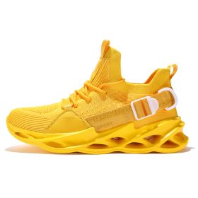 Women and Men Sneakers Breathable Running Shoes Outdoor Sport Fashion Comfortable Casual Couples Gym Mens Shoes Zapatos De Mujer (Color: G133 Yellow, Shoe Size: 44)