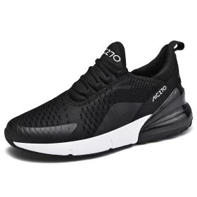 Mens Air Sports Running Shoes Breathable Sneakers Universal All Year Women Shoes Max 270 (Color: BlackWhite, size: 42)