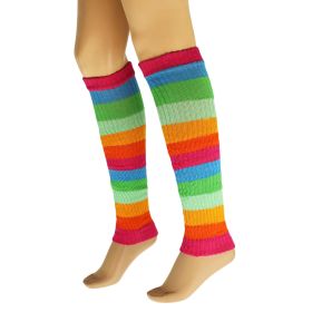 Leg Warmers for Women All Cotton Colorful Soft Knitted Leg Warmer 1 Pair (Style: Color 1)